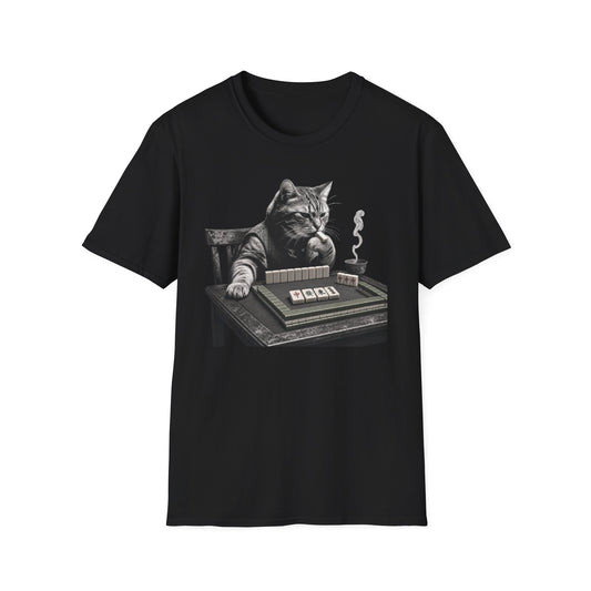 Cat at the Mahjong Table T-Shirt