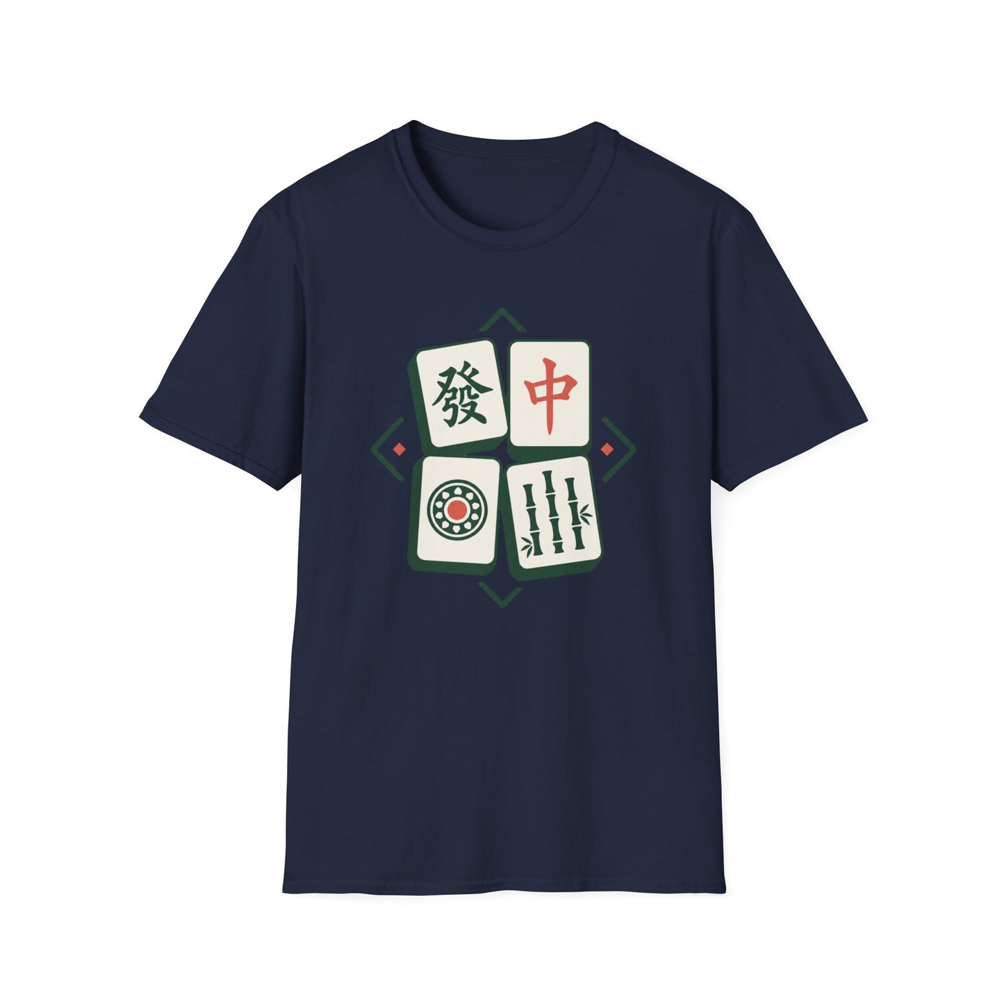 Mahjong Four Tile Diamond Emblem T-Shirt