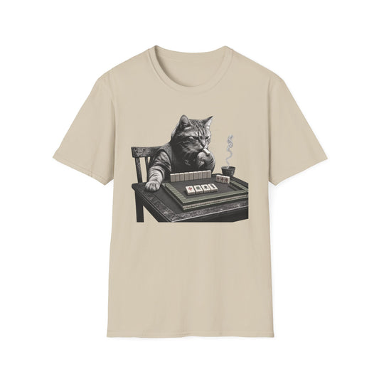 Cat at the Mahjong Table T-Shirt
