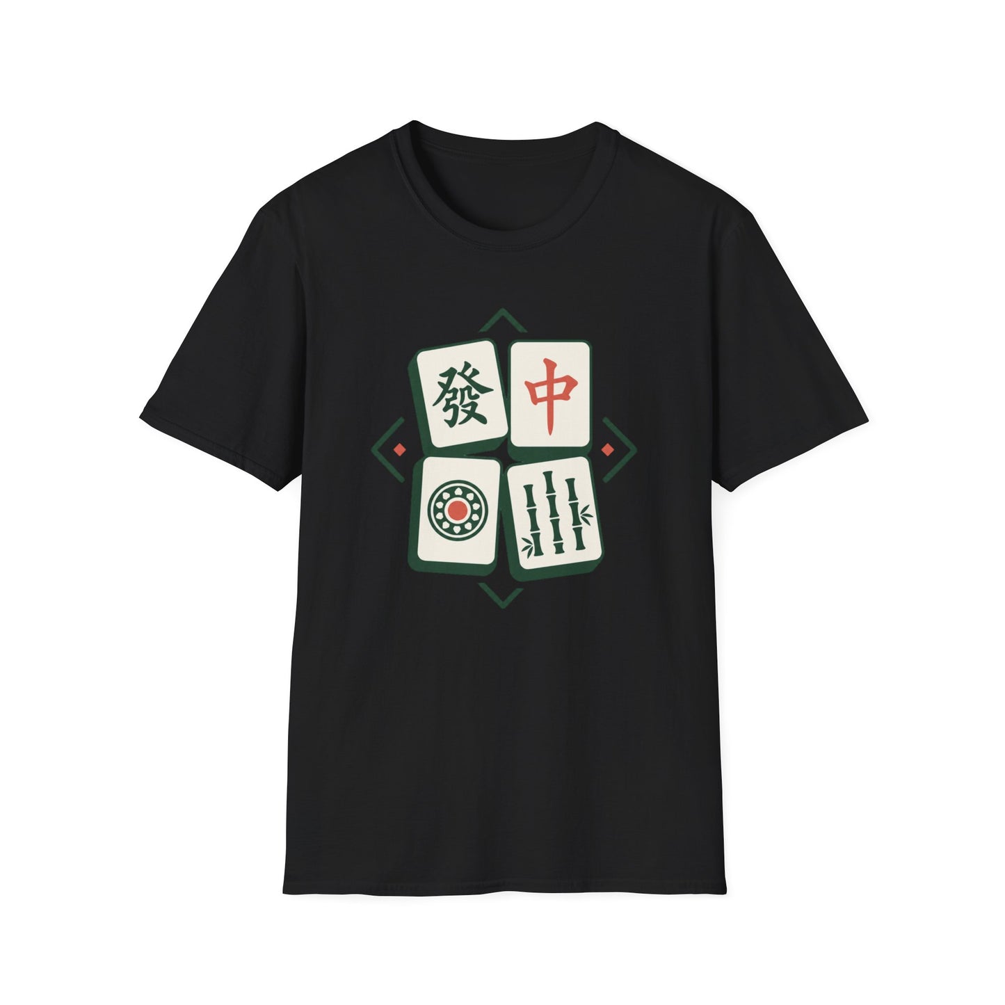 Mahjong Four Tile Diamond Emblem T-Shirt