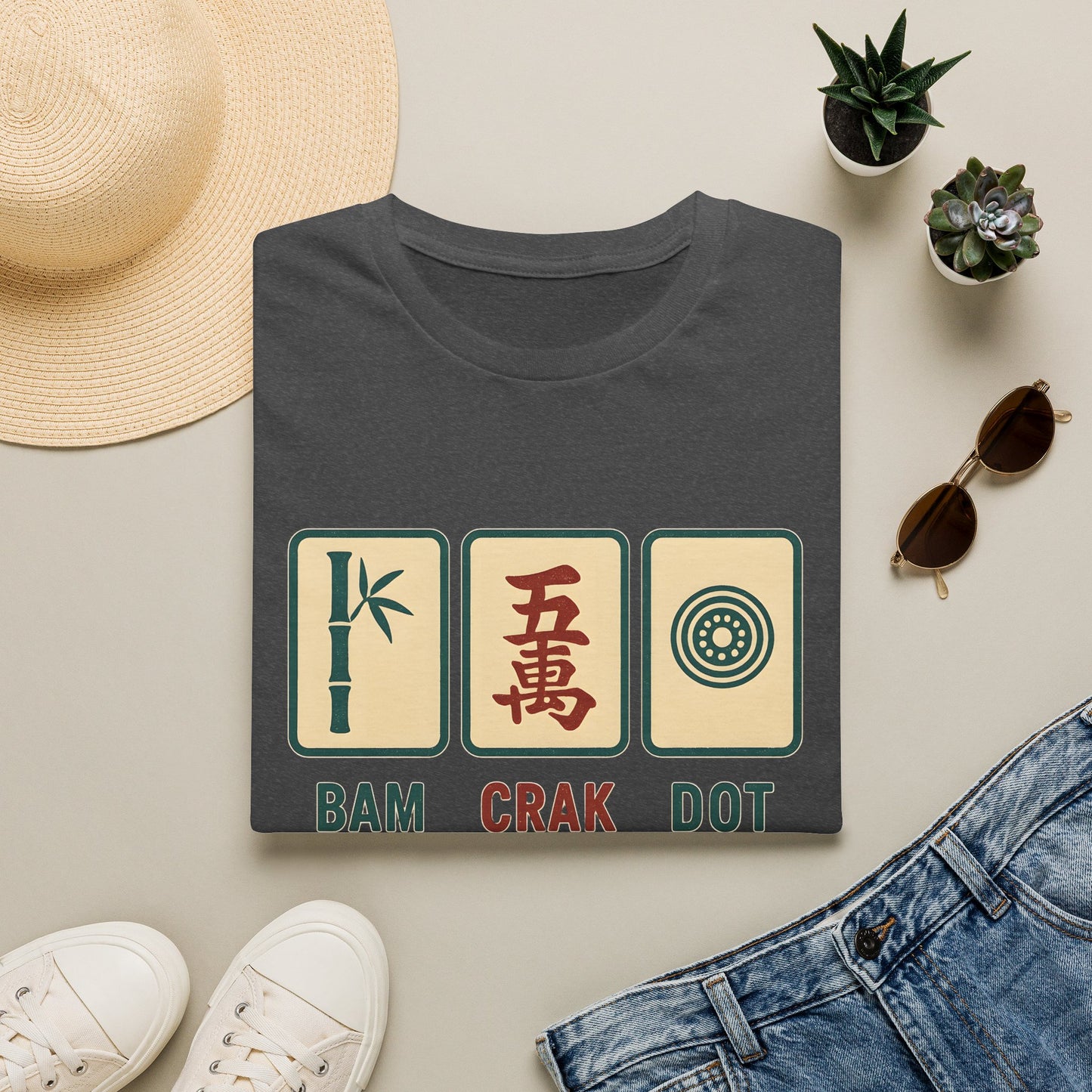 Bam Crak Dot - Mahjong Tshirt