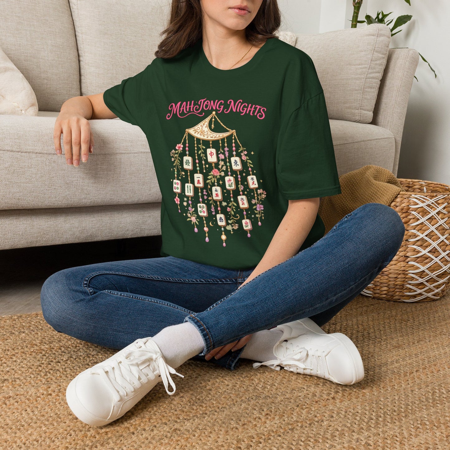 Mahjong Nights - Floral Hanging Tiles