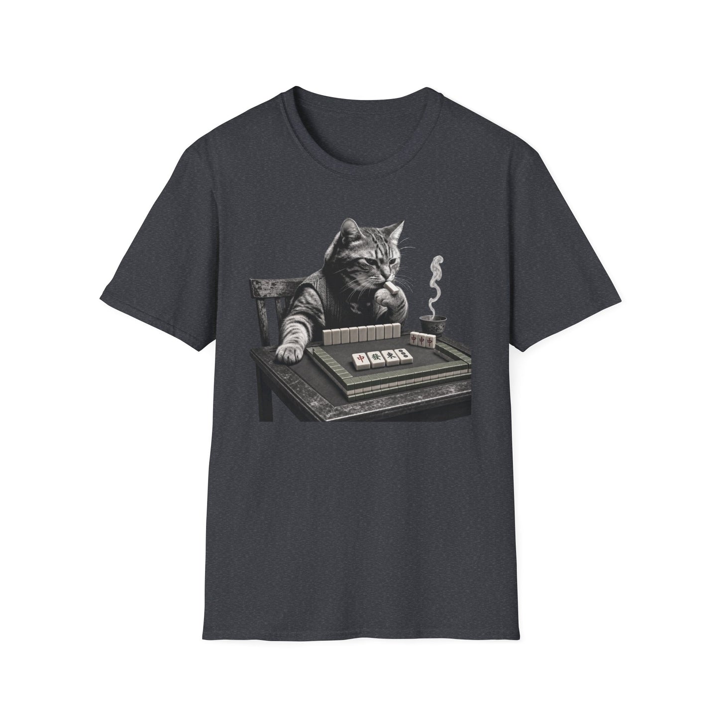 Cat at the Mahjong Table T-Shirt