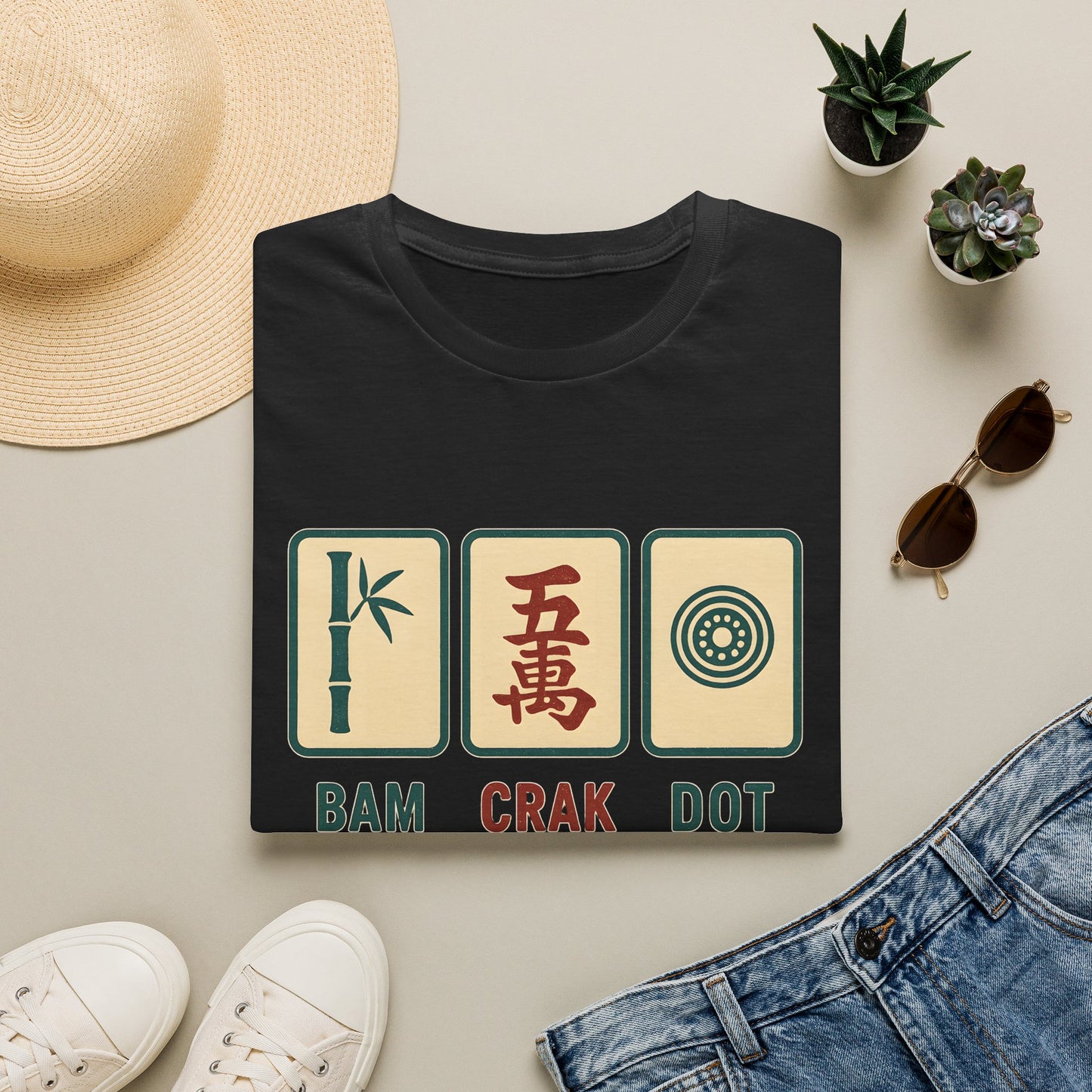 Bam Crak Dot - Mahjong Tshirt