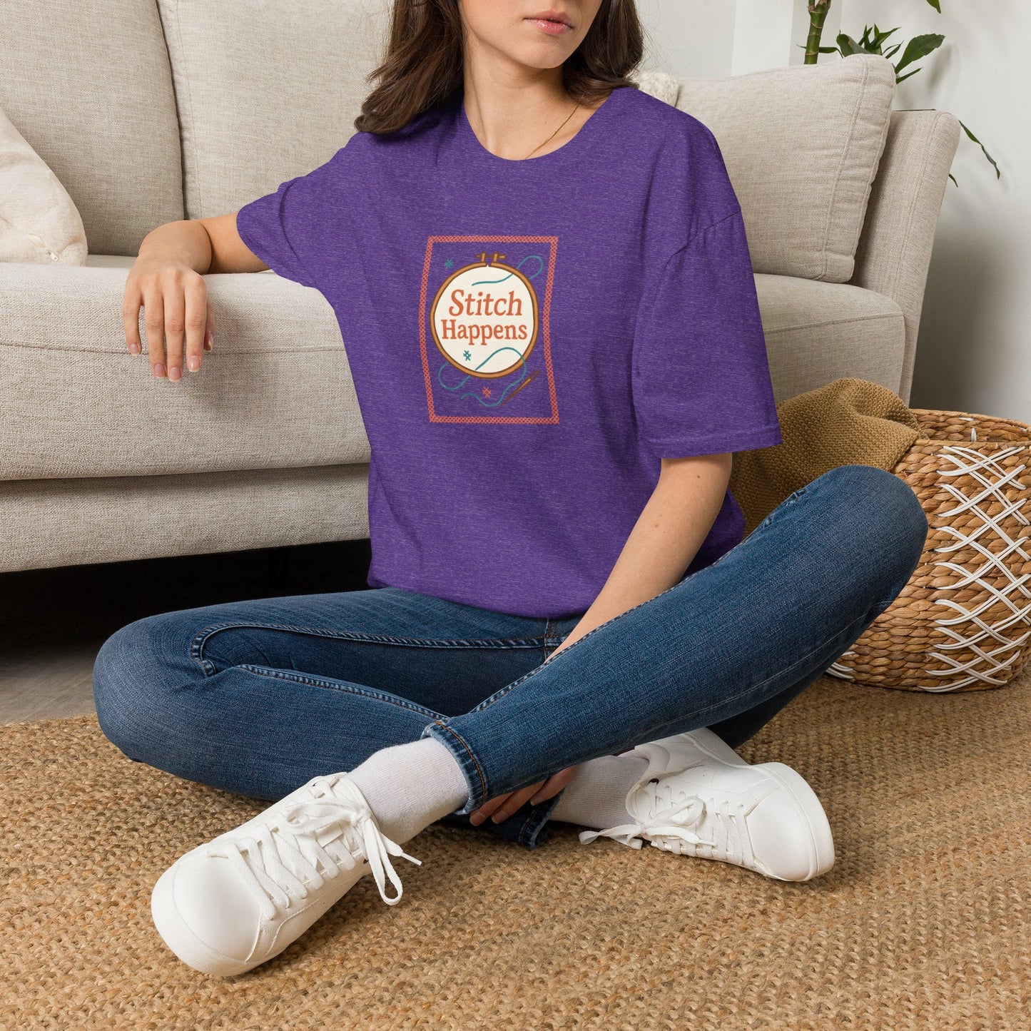 Stitch Happens Embroidery T-Shirt