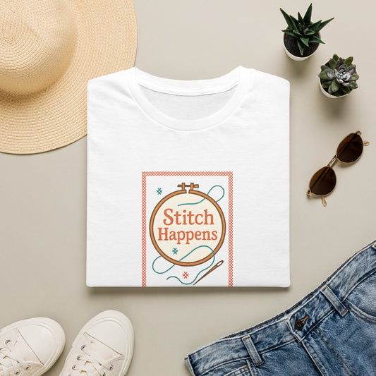 Stitch Happens Embroidery T-Shirt
