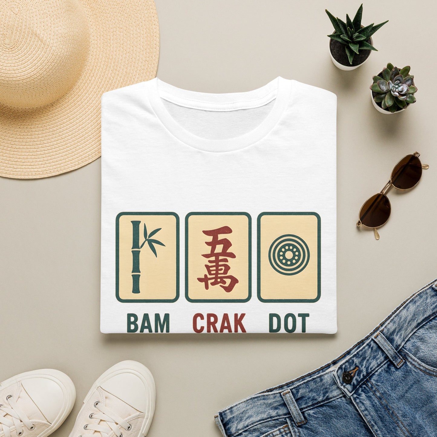 Bam Crak Dot - Mahjong Tshirt
