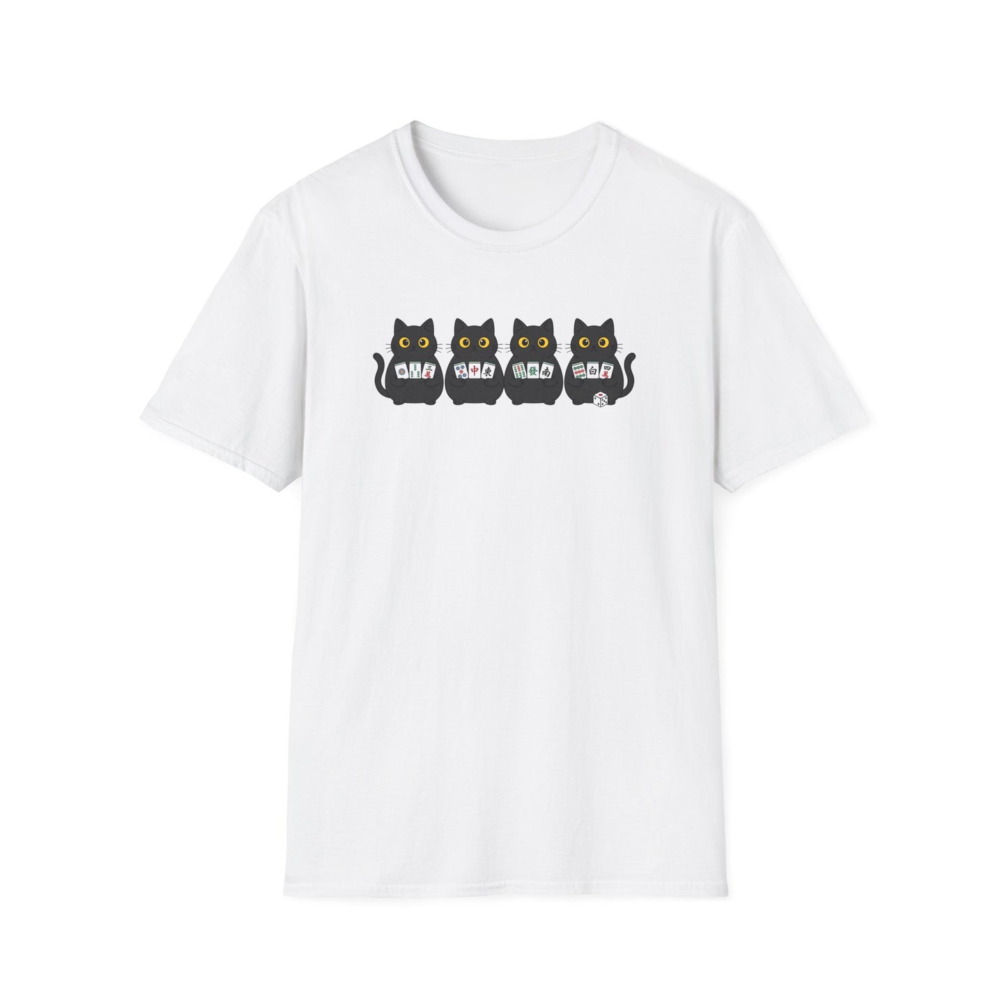 4 cats playing Mahjong