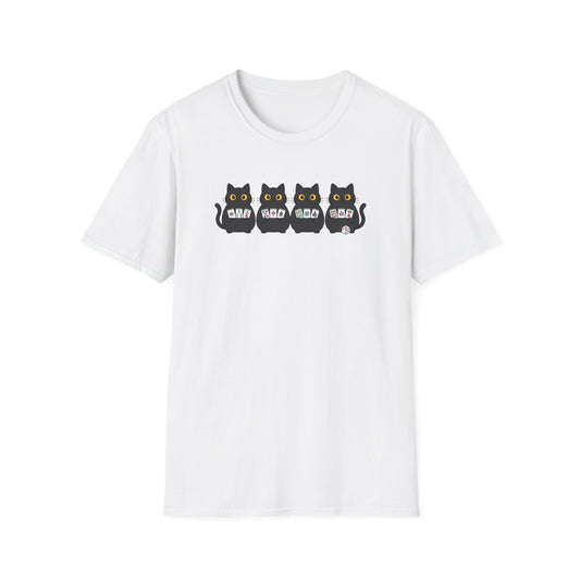 4 cats playing Mahjong T-Shirt