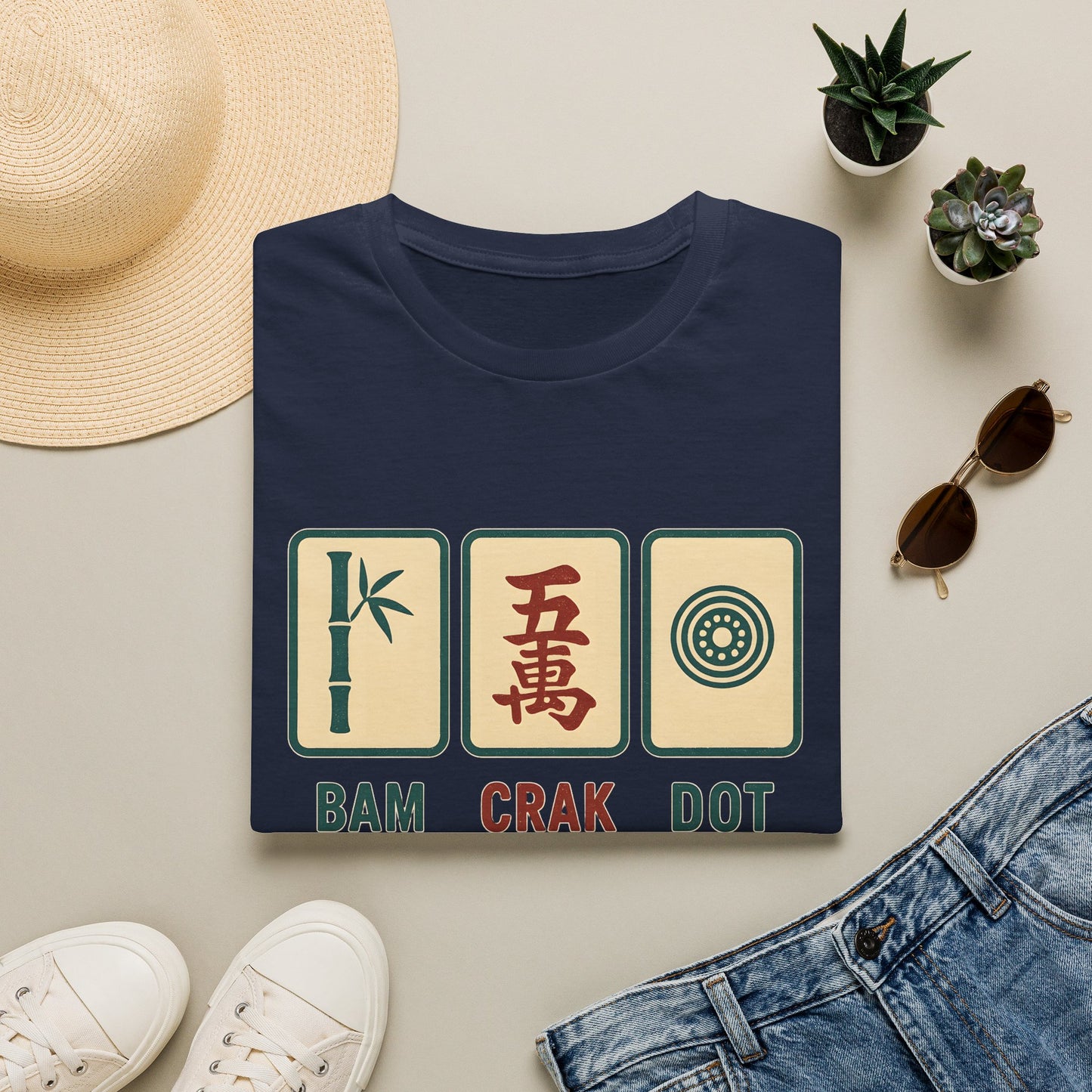 Bam Crak Dot - Mahjong Tshirt