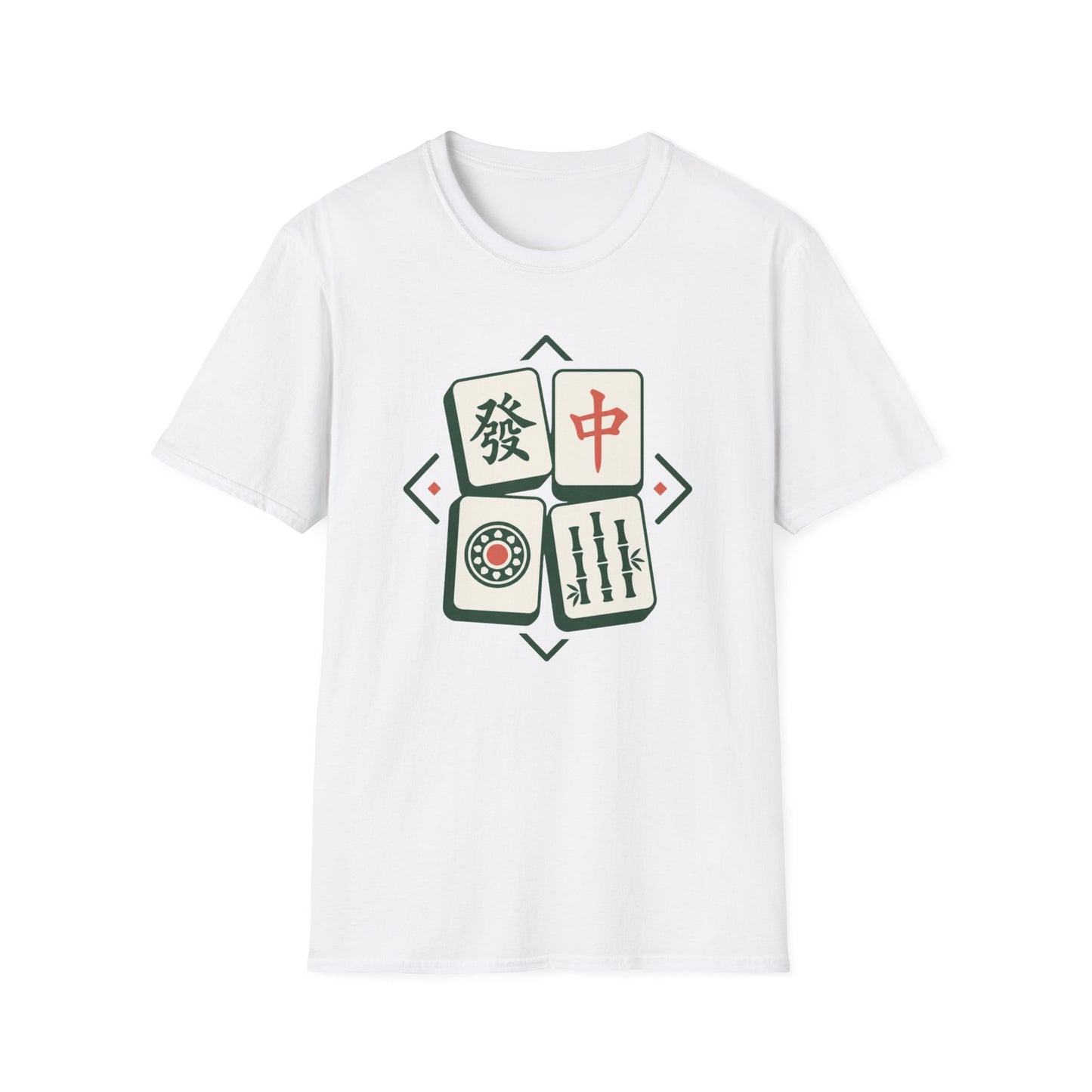 Mahjong Four Tile Diamond Emblem T-Shirt