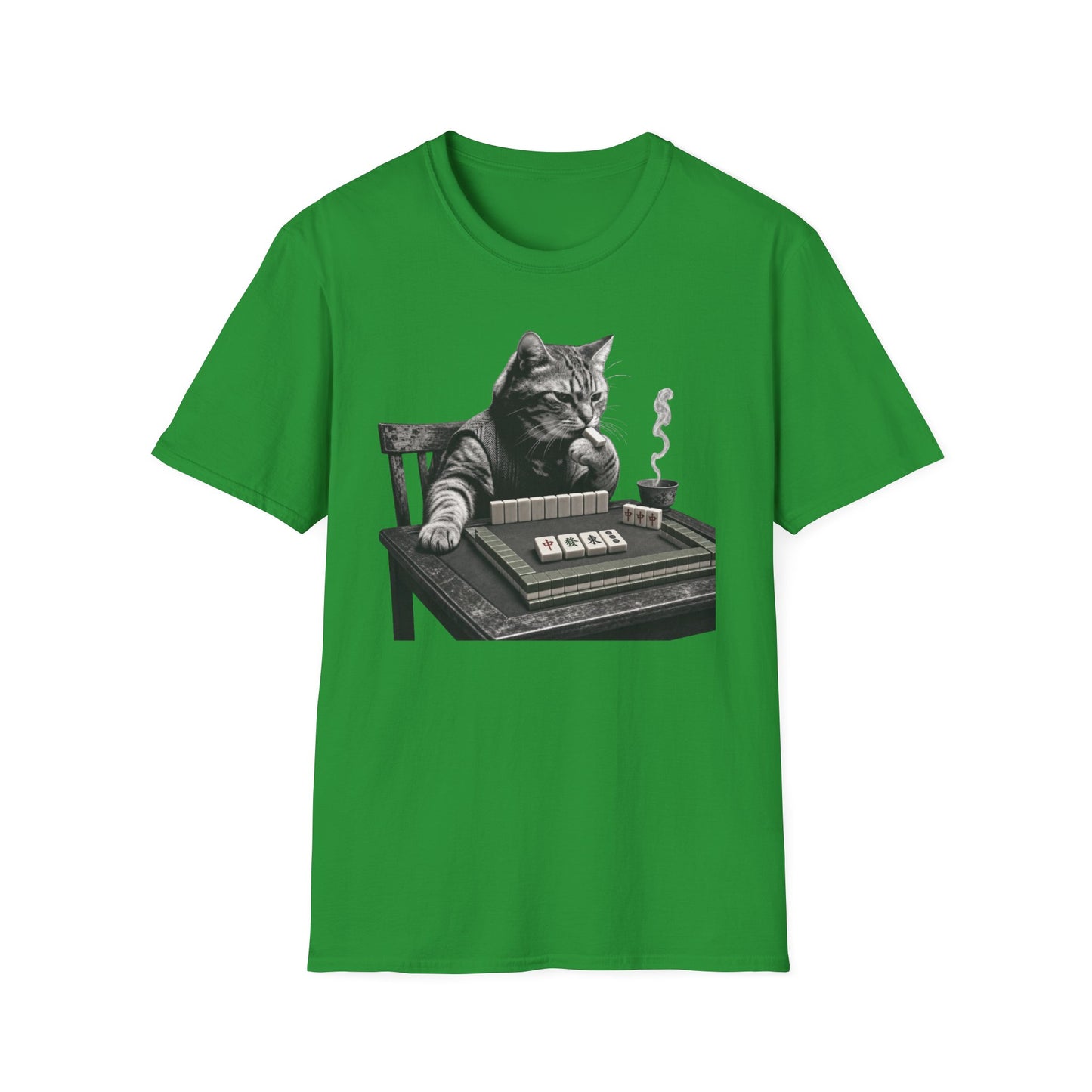 Cat at the Mahjong Table T-Shirt