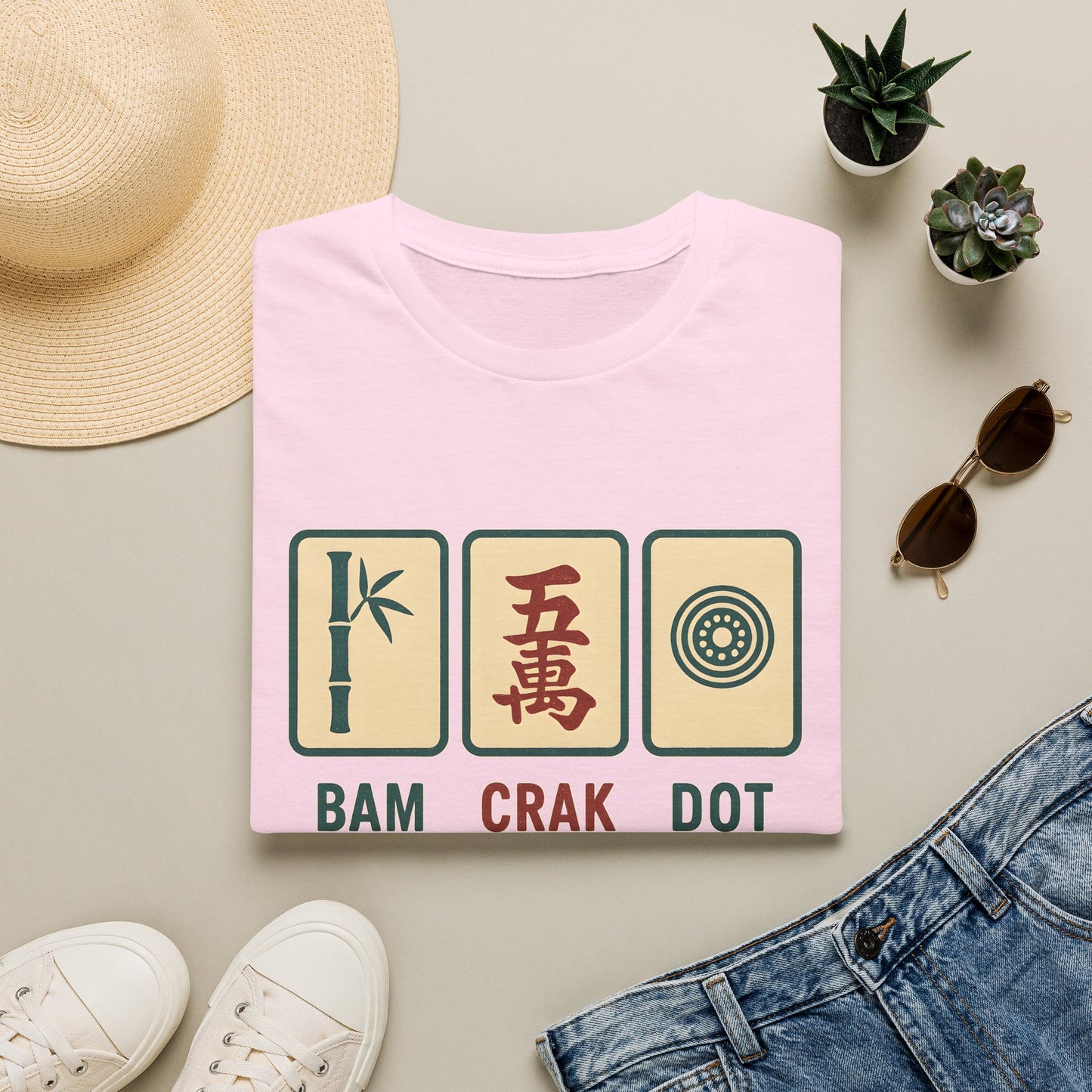 Bam Crak Dot - Mahjong Tshirt