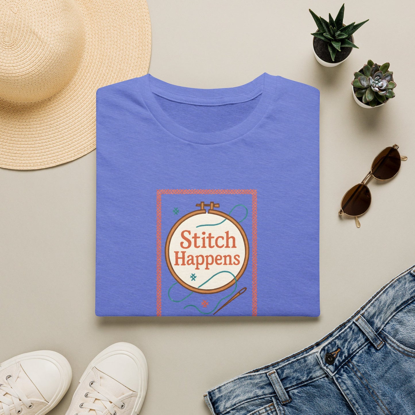 Stitch Happens Embroidery T-Shirt