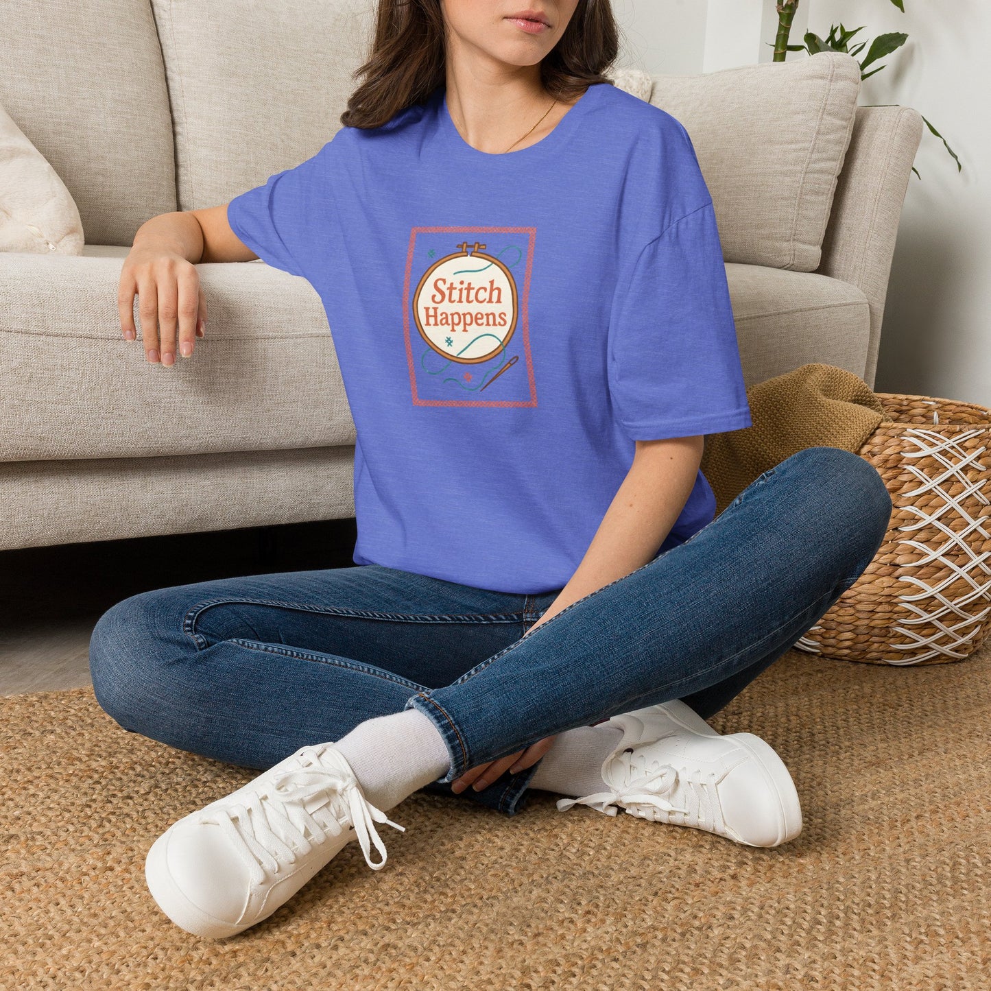 Stitch Happens Embroidery T-Shirt