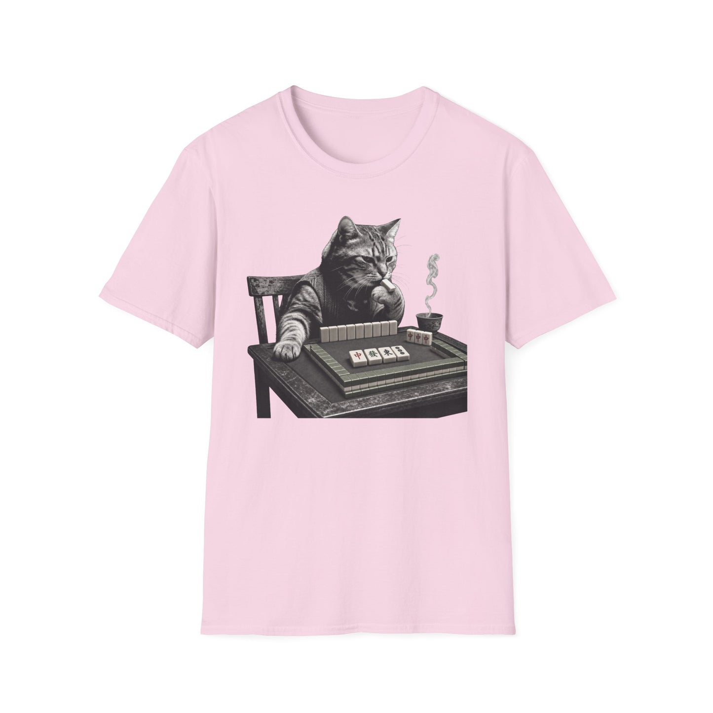 Cat at the Mahjong Table T-Shirt